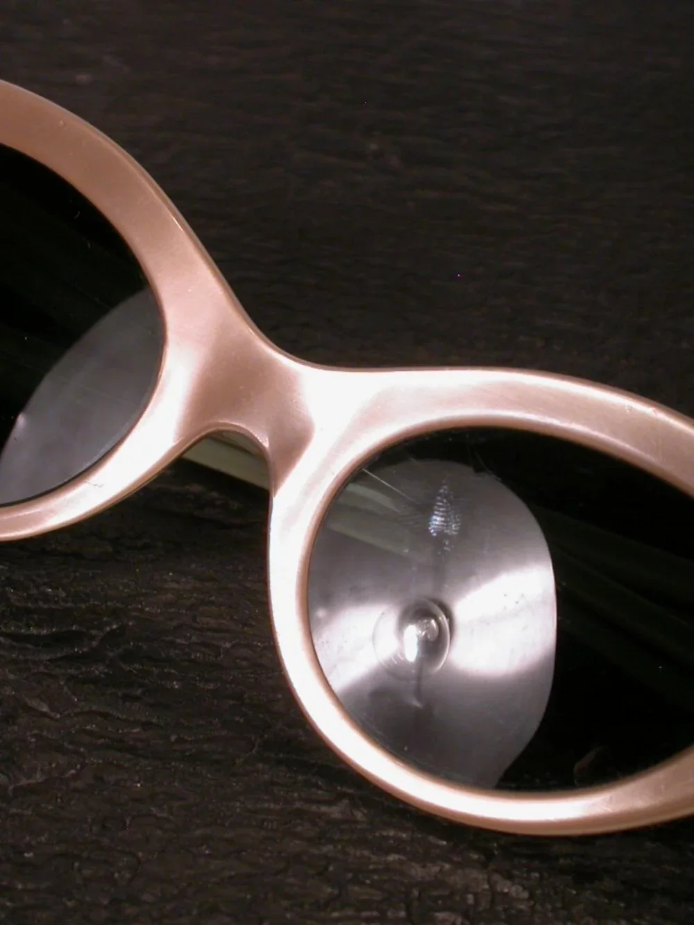 Vintage Fancy Pearl Beige Cat Eye Sunglasses Frames Made In Japan